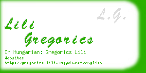 lili gregorics business card